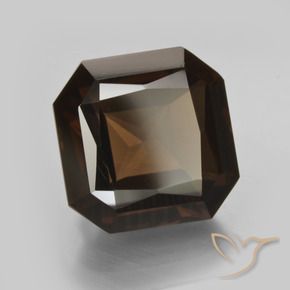 cuarzo ahumado Marrón natural de 9.17 ct, Corte Octágono / Esmeralda, VVS-VS