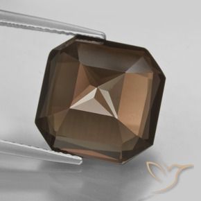 cuarzo ahumado Marrón natural de 9.17 ct, Corte Octágono / Esmeralda, VVS-VS