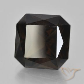 cuarzo ahumado Marrón oscuro natural de 9.38 ct, Corte Octágono / Esmeralda, VVS