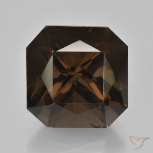 10.05ct Natural Marrón sombra cuarzo ahumado, corte esmeralda, VVS