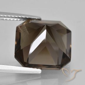 cuarzo ahumado Marrón sombra natural de 10.05 ct, Corte Octágono / Esmeralda, VVS