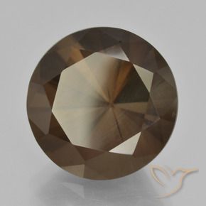 cuarzo ahumado Marrón nogal natural de 9.79 ct, Redondo, VVS