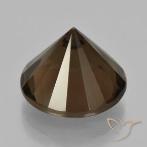 cuarzo ahumado Marrón nogal natural de 9.79 ct, Redondo, VVS