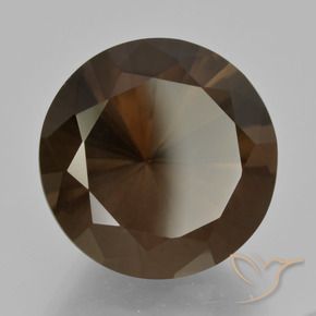 cuarzo ahumado Marrón oscuro natural de 10.43 ct, Redondo, VVS
