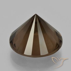 cuarzo ahumado Marrón oscuro natural de 10.43 ct, Redondo, VVS
