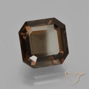 cuarzo ahumado Marrón nogal natural de 5.10 ct, Corte Octágono / Esmeralda, VS