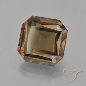 cuarzo ahumado Marrón oscuro medio natural de 7.15 ct, Corte Octágono / Esmeralda, VVS-VS