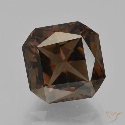 5.51ct Natural Marrón rojizo cuarzo ahumado, corte esmeralda, VVS-VS