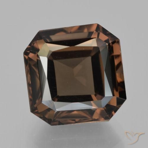 6.42ct Natural Marrón rojizo cuarzo ahumado, corte esmeralda, VVS-VS