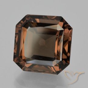 cuarzo ahumado Marrón rojizo natural de 6.42 ct, Corte Octágono / Esmeralda, VVS-VS
