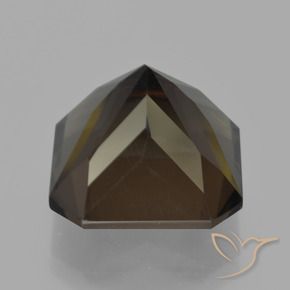 cuarzo ahumado Marrón oscuro natural de 12.34 ct, Corte Octágono / Esmeralda, VS