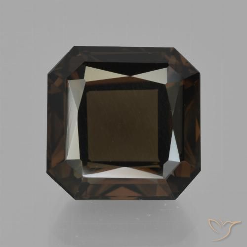 9.35ct Natural Azul oscuro cuarzo ahumado, corte esmeralda, VVS-VS