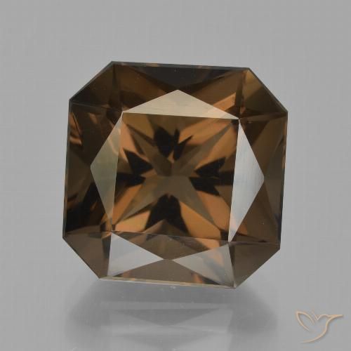 10.48ct Natural Marrón cuarzo ahumado, corte esmeralda, VVS-VS