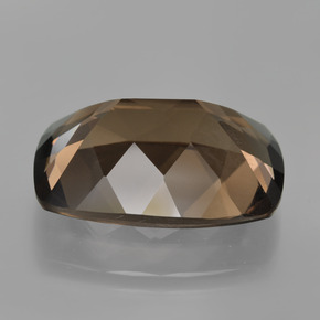 Cuarzo ahumado marrón natural de 16,28 ct, corte cojín, VVS