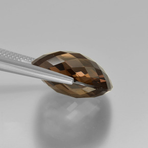 Cuarzo Ahumado Marrón sombra natural de 13.13 ct, Corte Cojín, VVS