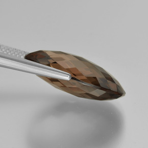 Cuarzo Ahumado Marrón chocolate natural de 13.23 ct, Corte Óvalo, VVS