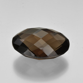 Cuarzo Ahumado Marrón medio natural de 15.62 ct, Corte Óvalo, VVS