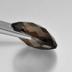 Cuarzo Ahumado Marrón oscuro natural de 16.26 ct, Corte Óvalo, VVS-VS