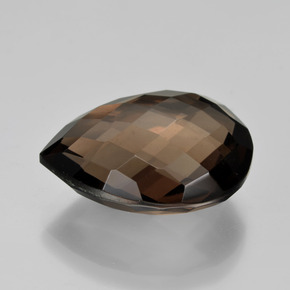Cuarzo ahumado marrón natural de 8,08 ct, en forma de pera, VVS-VS