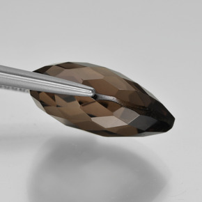 Cuarzo ahumado marrón natural de 8,08 ct, en forma de pera, VVS-VS
