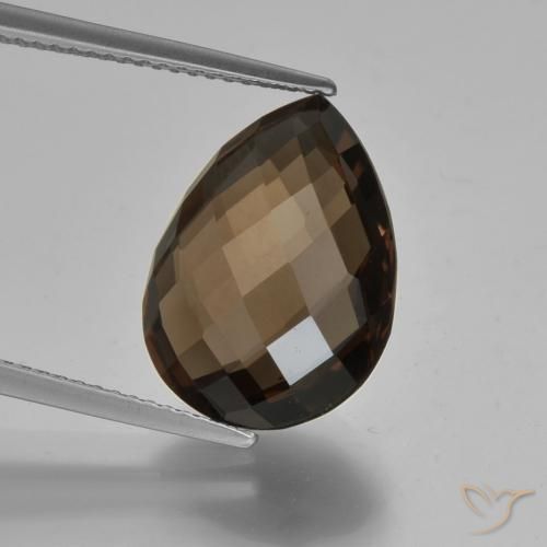 7.93ct Natural Marrón chocolate cuarzo ahumado, En forma de pera, VVS-VS, Photo A
