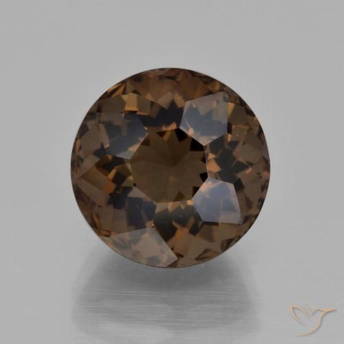 6.10ct Natural Marrón sombra cuarzo ahumado, Redondo, VS