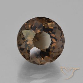 cuarzo ahumado Marrón sombra natural de 6.10 ct, Redondo, VS