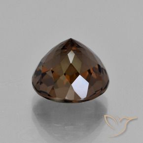 cuarzo ahumado Marrón nogal natural de 5.23 ct, Redondo, VVS-VS