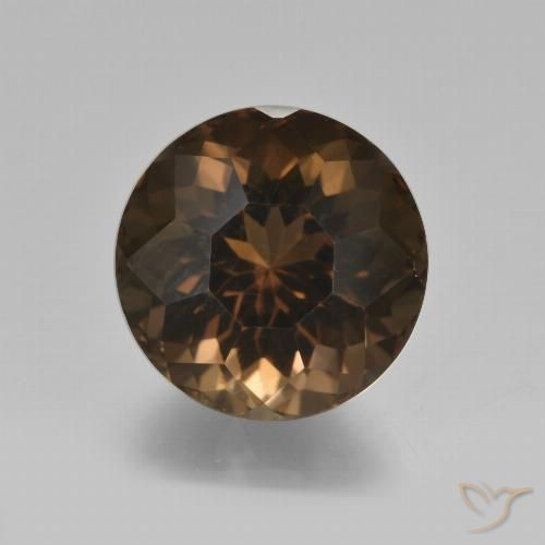 8.25ct Natural Azul oscuro cuarzo ahumado, Redondo, VVS-VS
