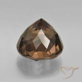 cuarzo ahumado Marrón chocolate natural de 7.66 ct, Redondo, VVS