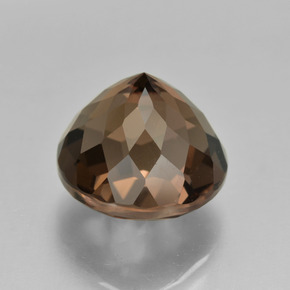 Cuarzo ahumado marrón natural de 8,79 ct, corte redondo, VS