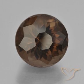 cuarzo ahumado Marrón sombra natural de 10.25 ct, Redondo, VVS-VS