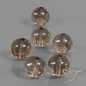 Gemas de cuarzo ahumado Marrón cálido natural de 43.78 ct, Esfera / Bola, Transparente