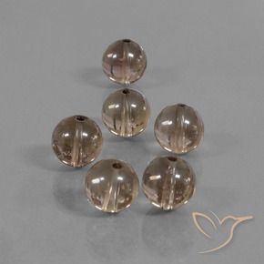 Gemas de cuarzo ahumado Marrón cálido natural de 43.78 ct, Esfera / Bola, Transparente