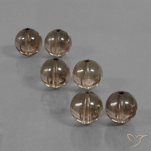 44.98ctw Natural Marrón nogal cuarzo ahumado, Esfera / Bola, Transparente