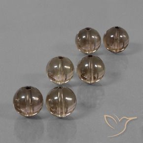 Gemas de cuarzo ahumado Marrón nogal natural de 44.98 ct, Esfera / Bola, Transparente