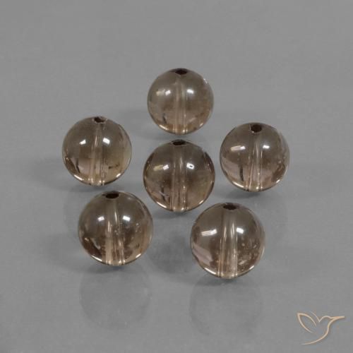 Gemas de cuarzo ahumado Marrón nogal natural de 45.37 ct, Esfera / Bola, Transparente