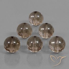 Gemas de cuarzo ahumado Marrón nogal natural de 44.95 ct, Esfera / Bola, Transparente
