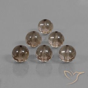Gemas de cuarzo ahumado Marrón nogal natural de 44.95 ct, Esfera / Bola, Transparente