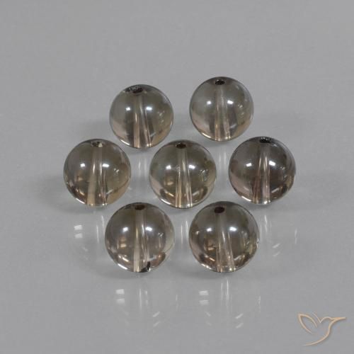52.98ctw Natural Marrón negro cuarzo ahumado, Esfera / Bola, Transparente