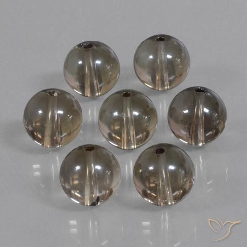 Gemas de cuarzo ahumado Marrón negro natural de 52.98 ct, Esfera / Bola, Transparente