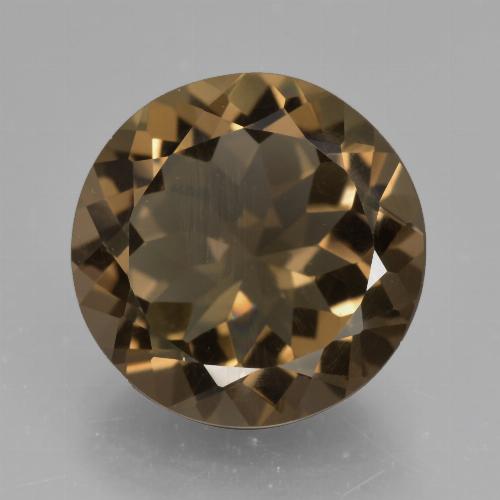 Cuarzo Ahumado Marrón claro medio natural de 9.93 ct, Corte Redondo, VVS
