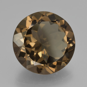 Cuarzo Ahumado Marrón claro medio natural de 9.93 ct, Corte Redondo, VVS