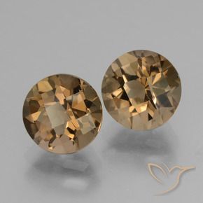 Gemas de cuarzo ahumado Marrón jengibre natural de 3.83 ct, Redondo, VS