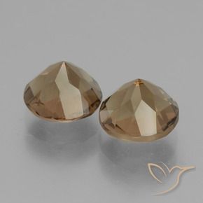 Gemas de cuarzo ahumado Marrón jengibre natural de 3.83 ct, Redondo, VS