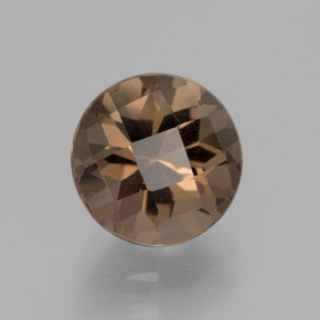 Cuarzo ahumado marrón natural de 1,98 ct, corte redondo, VS