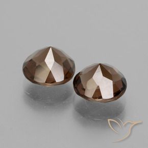 Gemas de cuarzo ahumado Marrón medio natural de 3.53 ct, Redondo, VS