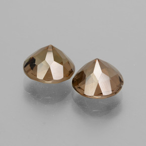Gemas de cuarzo ahumado marrón natural de 3,31 ct, corte redondo, VS