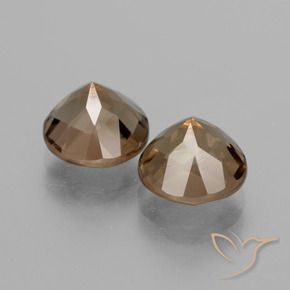 Gemas de cuarzo ahumado Marrón medio natural de 3.86 ct, Redondo, VS