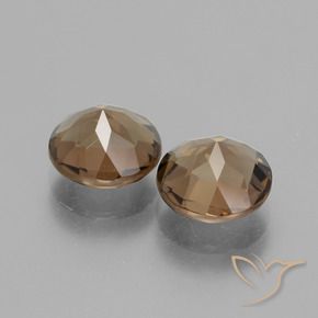 Gemas de cuarzo ahumado Marrón medio natural de 3.30 ct, Redondo, VS